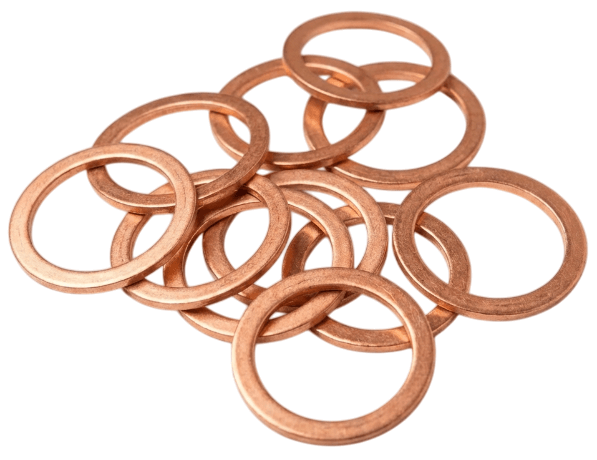 Кольцо медное под форсунку М2 6х12х1 мм DIN 7603 фото