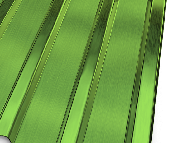 Профнастил стальной кровельный односторонний волна гладкий лиственно-зеленый ПК20 0,35х20х600 мм фото